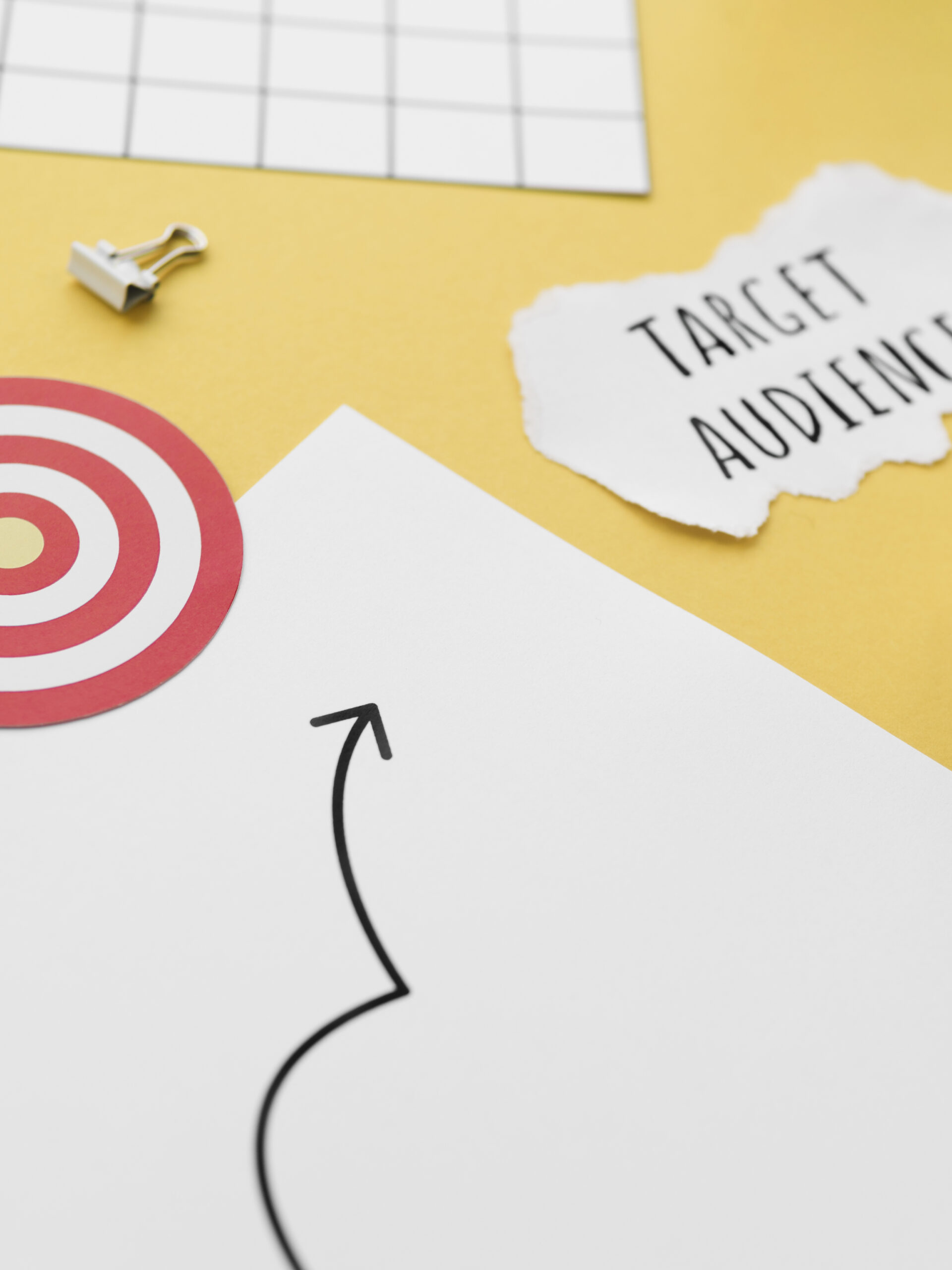 High Angle Desk Top With Target Audience Cirle Scaled